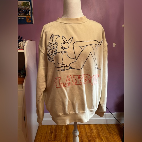 Playboy by PacSun Cream Top - Picture 1 of 4